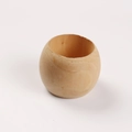 Natural wooden napkin ring with organic wood grain texture on white background - Natural Wooden Ball Style