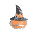 Halloween pumpkin witch hat napkin ring with black spider pattern and orange finish - Pumpkin Witch Hat Style (1)