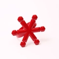 Servilletero de copo de nieve rojo brillante para decoración de mesa de Navidad - Estilo Copo de Nieve Rojo (27)