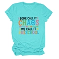Détail du t-shirt bleu sarcelle avec imprimé graphique Some Call It Chaos - S / Bleu Eau Profonde