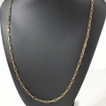 Collana da uomo minimalista in acciaio inossidabile dorato con maglia a graffetta - 60CM / Oro