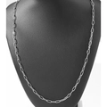 Collana classica a maglie NK in acciaio inossidabile argento su un manichino nero - 60CM / Argento