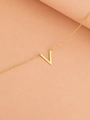 Minimalistische V-förmige Halskette mit goldenem Anhänger für Damen - Gold (N651)