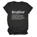 Dettaglio della maglietta Realtor grigio scuro con girocollo e stampa bianca decorativa - Grigio Melange (Font Bianco)