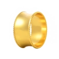 Polished gold beaded edge napkin ring with a wide band design for hotel table settings - Bright Gold