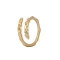 Rond de serviette spirale doré avec texture organique pour décoration de mariage - Or Mat