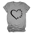 Detail of grey crewneck T-shirt showing rolled sleeve and black PT heart graphic print - S / Dark Gray (Black Font)