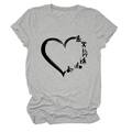 Detail of grey crew neck T-shirt featuring I Love Physical Therapy graphic print - Light Gray (Black Font)