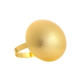 Exaggerated gold dome ring with a large textured matte finish and a smooth metal band - Gold