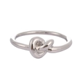 Polished silver zinc alloy bowknot napkin ring with elegant metallic shine for table decor - Silver