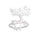 Silver reindeer napkin ring made of zinc alloy for elegant Christmas table settings - Zinc Alloy / Silver