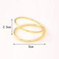 Rond de serviette minimaliste en alliage de zinc doré à double couche, 5cm x 2,5cm - Or Ajustable