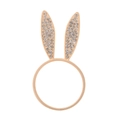 Rond de serviette oreilles de lapin avec cristaux dorés pour décoration de table Pâques - Style Oreille de Lapin en Strass Doré (ZWZ-ANR-308)