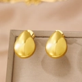 Polierte 18K Gold-Wassertropfenohrringe im minimalistischen Design für Damen - Gold (C8991)
