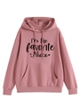 Detail of hoodie kangaroo pocket and sleeve cuffs with the text I'm the favorite Niece - S / Rose Gold
