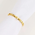 Minimalist gold wavy zinc alloy napkin ring with a polished finish for elegant tablescapes - Wavy Round Napkin Ring