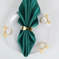 Lot de 4 ronds de serviette nœud papillon en métal doré pour décor de table élégant - Nœud Doré