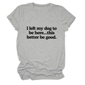Detail of the fun dog-themed text on gray cotton crewneck short sleeve t-shirt - Light Grey (Black Text)