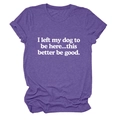 Close-up of a purple cotton blend T-shirt with white text print and soft grey marl texture - Purple (White Text)