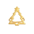 Elegant gold hollow Christmas tree napkin ring with star topper for holiday table settings - Hollow Christmas Tree Charm