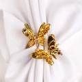 Elegant gold butterfly napkin ring with hollow design for wedding table decoration - Gold Butterfly Open Napkin Ring