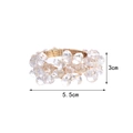 Handcrafted crystal bead napkin ring with gold woven wire for elegant table settings - Crystal Metal Woven Golden (ZWZ-PNR-083)