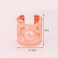 Modern rose gold hollow comma napkin ring with elegant spiral pattern for hotel wedding decor - [Rose Gold] Hollow Comma Napkin Ring