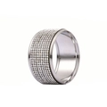 Sparkling silver metal napkin ring featuring multi-row crystal rhinestones for wedding decor - Style 1 / Silver