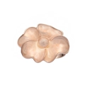 Rond de serviette fleur or rose avec pétales texture marbre rose et centre au fini mat - [Or Rose] Style de Fleur à l'Huile de Goutte Rose
