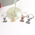 Snake wine glass charms in four metal finishes including gold and silver for parties - Snake Shape 4-Color Set