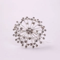 Rond de serviette argenté élégant avec strass en forme de feu d'artifice de table - [Argent] Rond de Serviette Feu d'Artifice