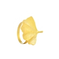 Rond de serviette doré en forme de feuille de ginkgo pour tables de fêtes et d'hôtels - [Or] Rond de Serviette Feuille de Ginkgo