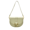 Minimalistische mintgrüne Satteltasche aus PU-Leder mit goldener Schnalle und Gurt - Grün