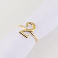 Creative gold number 2 napkin ring holder for elegant hotel banquet table setting - Number 2 / Gold