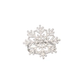 Servilletero de copo de nieve plateado con diamantes para decoración de mesa navideña - Copo de Nieve de Plata