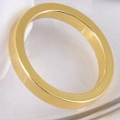 Polierter goldener Serviettenring aus Metall mit minimalistischem Runddesign für Hochzeiten - Goldener runder Serviettenring