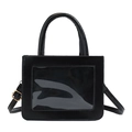 Sac Ita noir chic avec fenêtre transparente et bandoulière réglable pour femmes - Noir