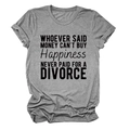Close-up of heather grey crew neck T-shirt with black humor slogan print details - S / Dark Gray (Black Font)