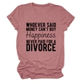 Detail of rolled sleeve and bold quote print on dusty rose cotton crewneck t-shirt - Rose Gold (Black Font)