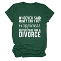 Detail of dark green crew neck T-shirt with white text print on premium cotton fabric - Retro Green (White Font)