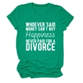 Detail of emerald green cotton T-shirt featuring bold white text print on chest - Dark Green (White Font)