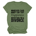 Detail of army green crewneck T-shirt with black humorous text and rolled sleeve cuffs - Olive Green (Black Font)