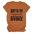 Detail of rolled cuffs and printed slogan on a slim-fit crewneck T-shirt in orange-red - Burnt Orange (Black Font)