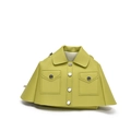 Creative lime green jacket-shaped crossbody bag with silver buttons and chain strap - One Size(300) / Green