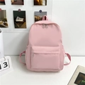 Rosafarbener wasserdichter Nylon-Rucksack mit großem Fassungsvermögen für Schüler - Rosa