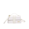 Sac à main blanc effet croco avec logo doré JINGPIN et bandoulière réglable chic - Blanc
