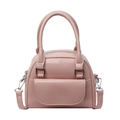 Pale pink shell-shaped handbag with adjustable cross-body strap and silver-tone hardware - Pink