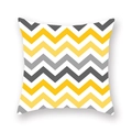 Housse de coussin nordique jaune à motifs géométriques chevron pour le canapé - 45cmx45cm / Chevrons Géométriques Colorés (DM47-11)