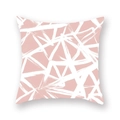 Detail of rose gold peach skin pillowcase with white abstract brushstroke pattern texture - Pink Abstract Brushstroke Style ((8)DM207)