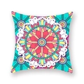 Colorful mandala patterns on bohemian square pillow cover for home decoration - 18x18 Inch / Colorful Mandala Floral (9)